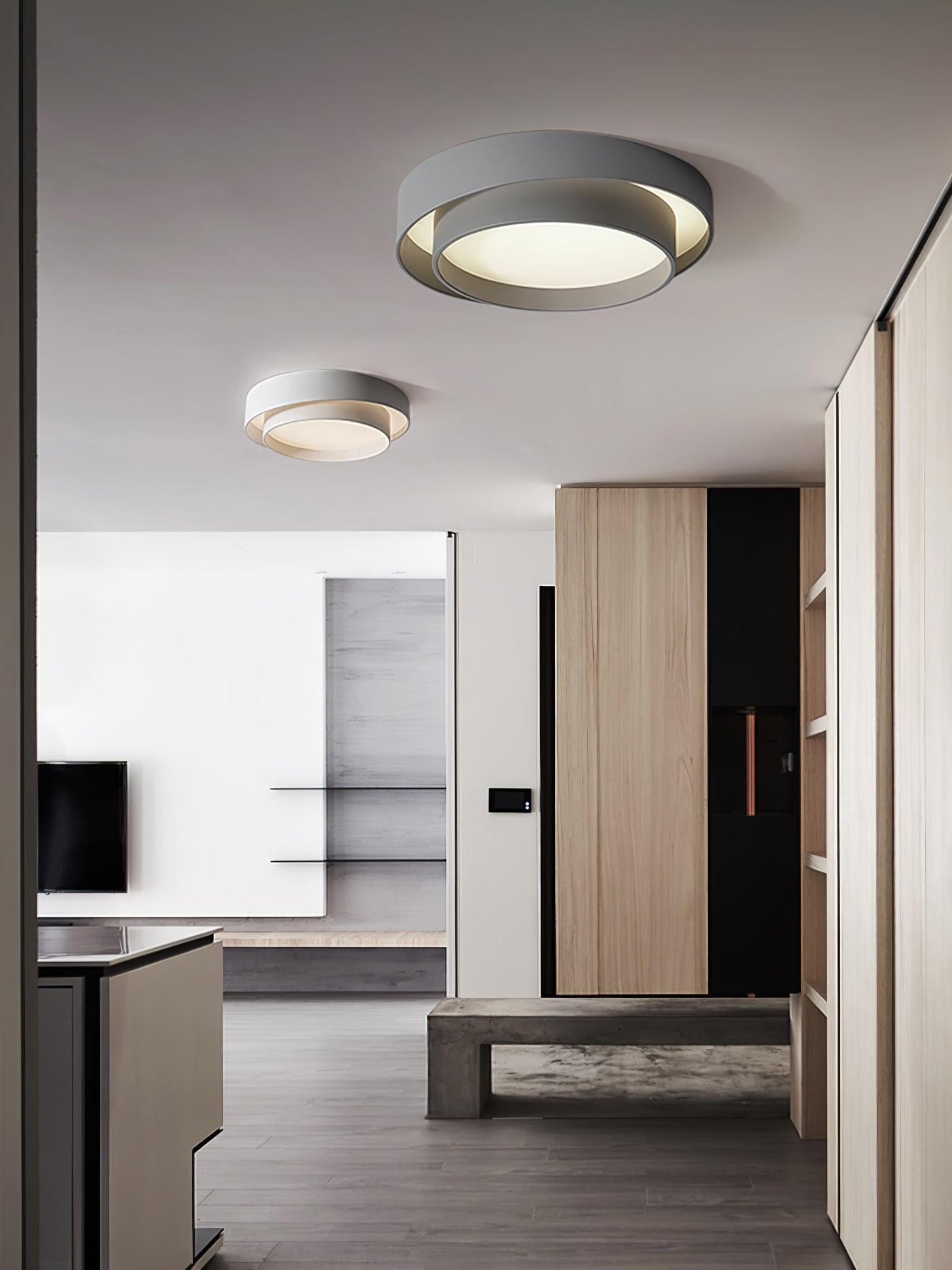 Cylinder Ceiling Light With LED Iron And Acrylic 40/50/60cm 3000K-6000K Dimmable