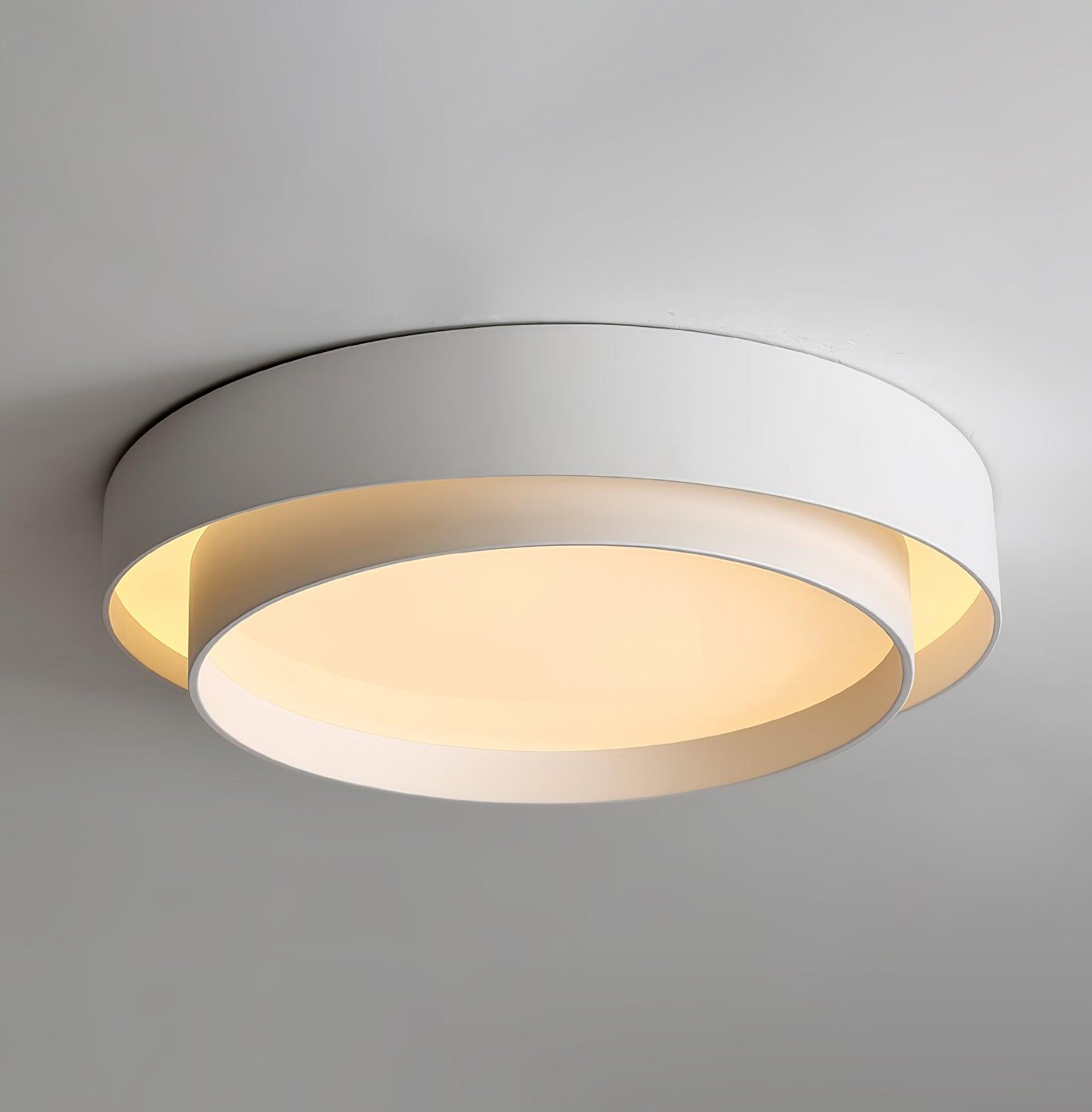 Cylinder Ceiling Light With LED Iron And Acrylic 40/50/60cm 3000K-6000K Dimmable