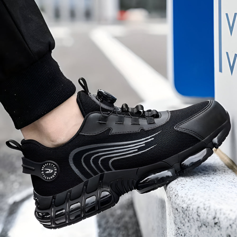 Męskie buty robocze ze stalowym noskiem i antypoślizgową podeszwą