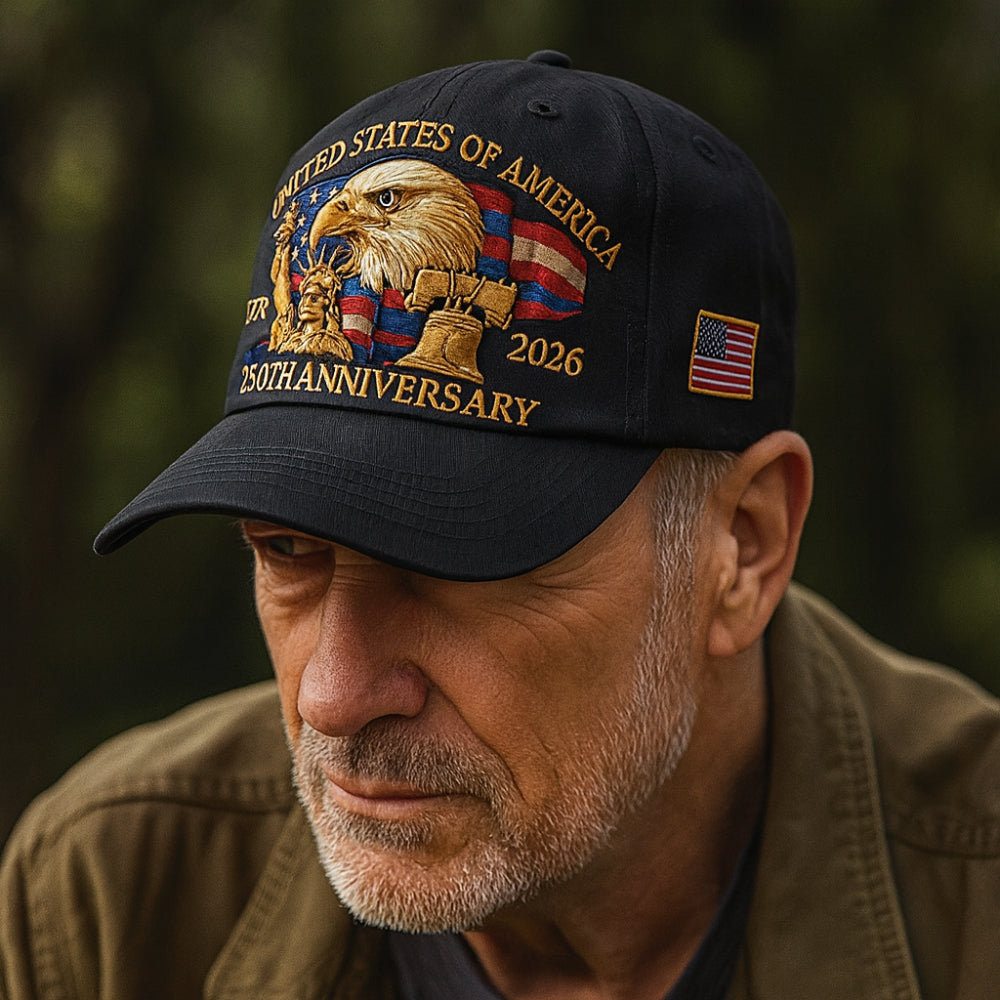 Herrkeps för veteraner med broderad örn
