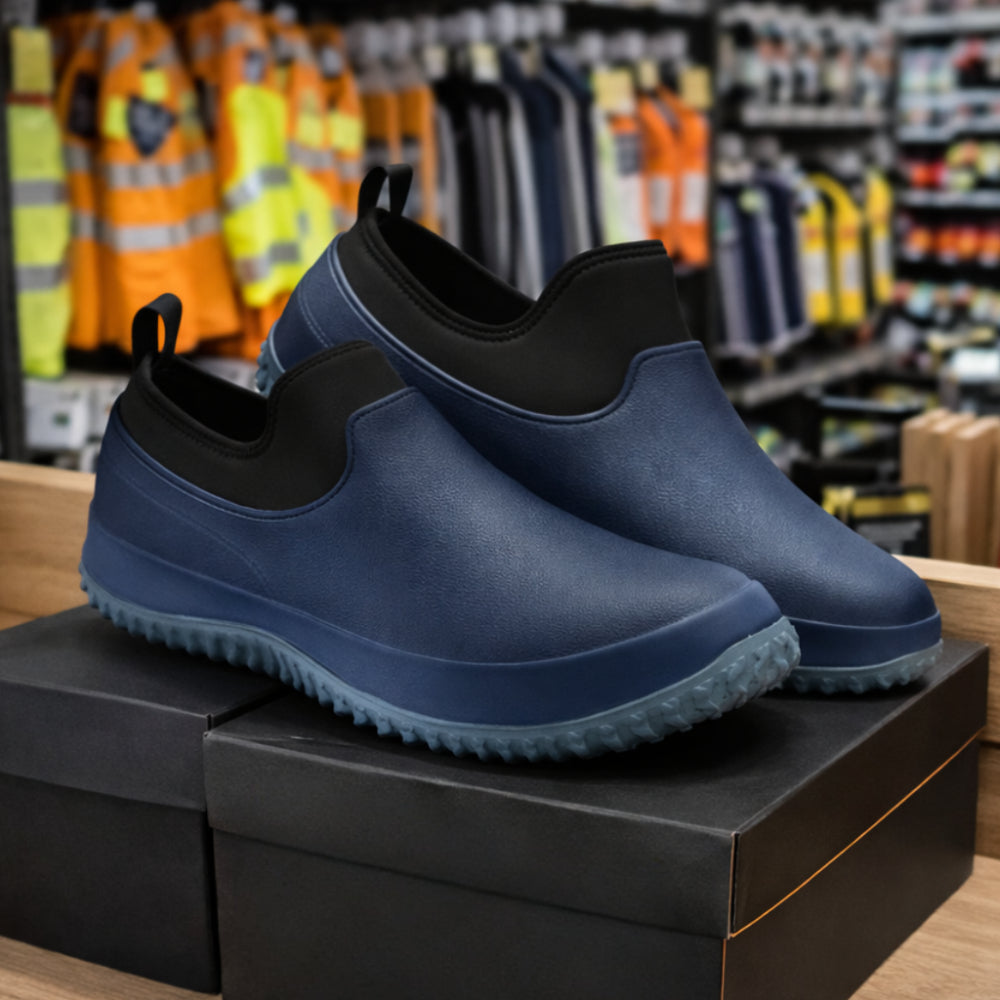 Pantofi de lucru pentru bărbați slip-on cu tracțiune antiderapantă pentru șantierele de construcții