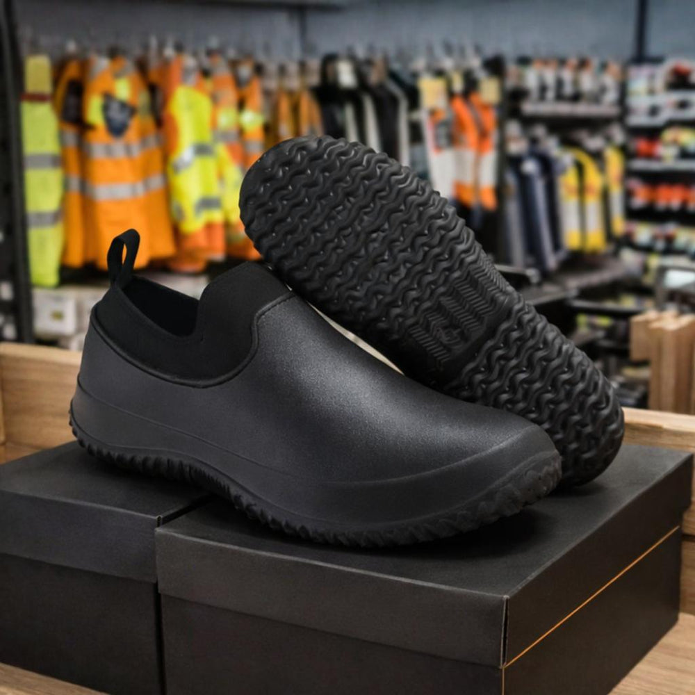 Pantofi de lucru pentru bărbați slip-on cu tracțiune antiderapantă pentru șantierele de construcții