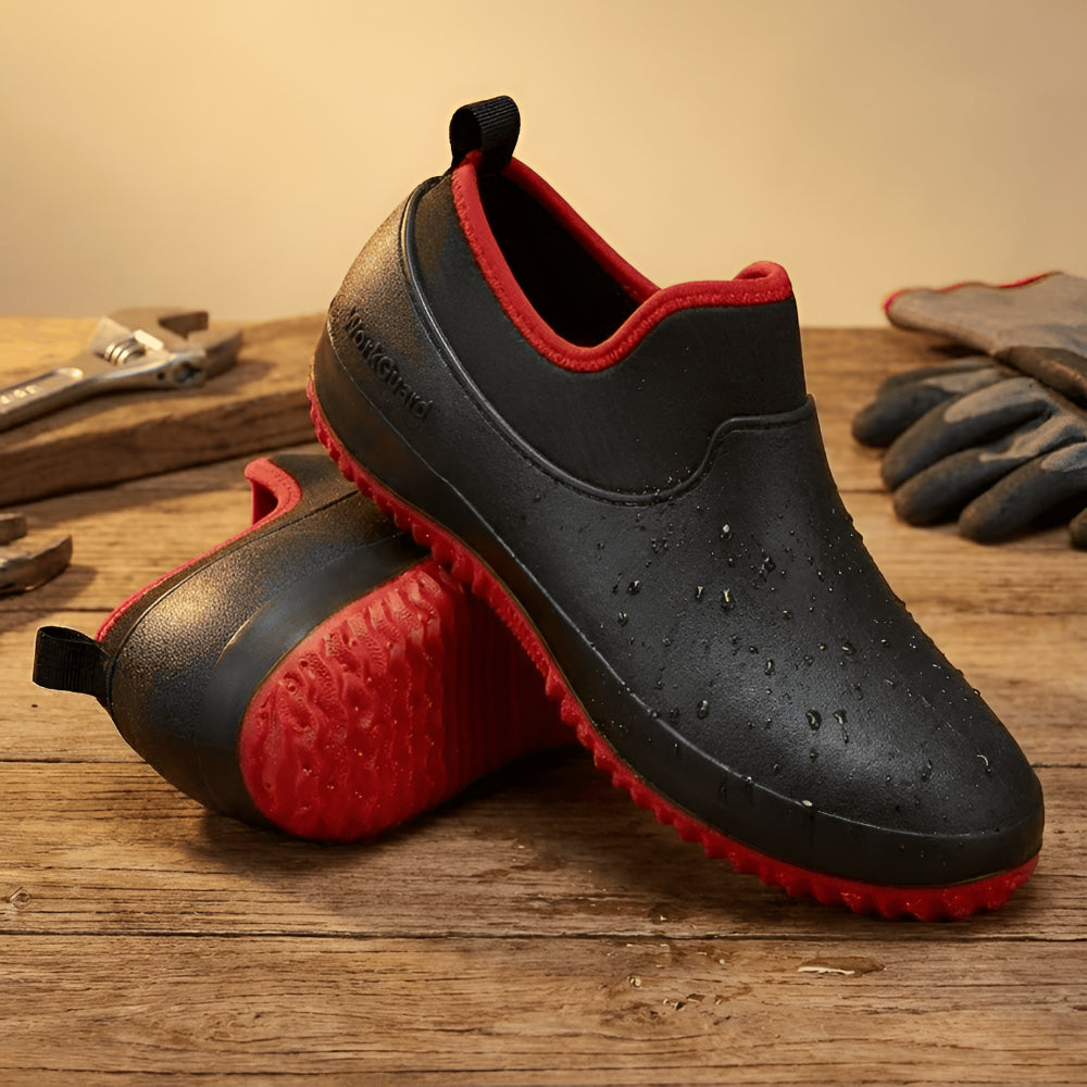 Pantofi de lucru pentru bărbați slip-on cu tracțiune antiderapantă pentru șantierele de construcții