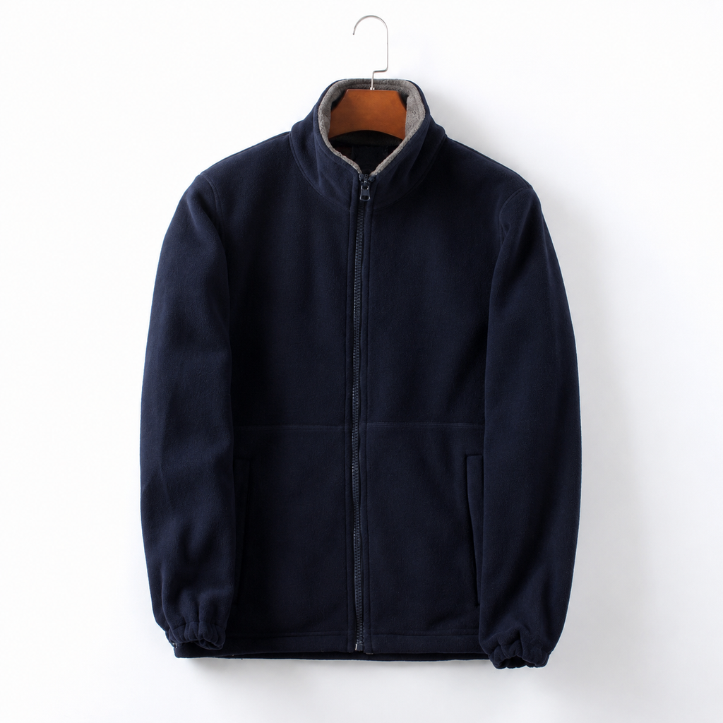 Men's Outdoor Jacket With Zip Stand Collar, Casual Everyday Wear