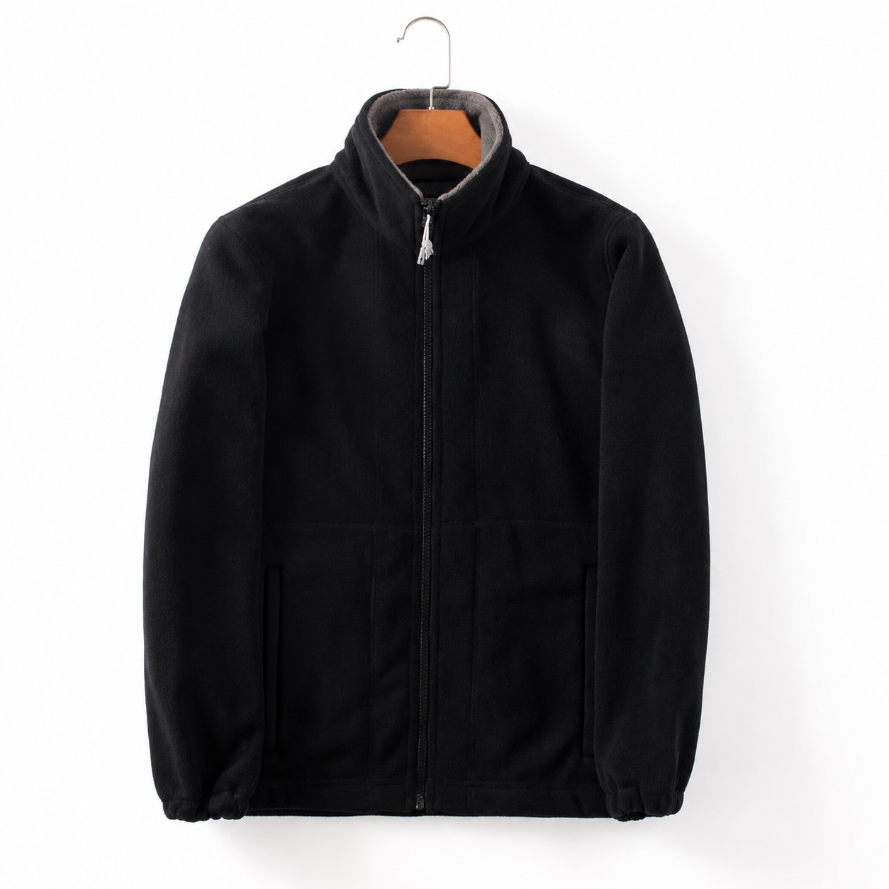 Men's Outdoor Jacket With Zip Stand Collar, Casual Everyday Wear