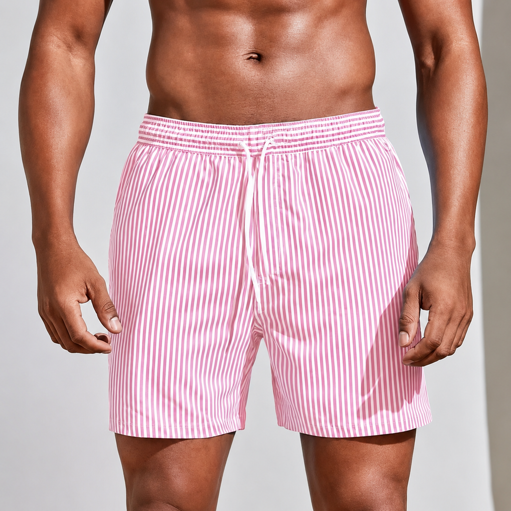 Men's Swim Trunks With Pockets Seaside Shorts For Summer