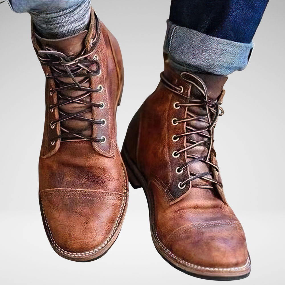 Bottes pour hommes pour le travail en extérieur avec un style vintage robuste