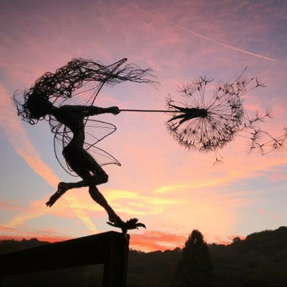 Garden Art Fairy Stake Yard Sculpture For Outdoor Decor
