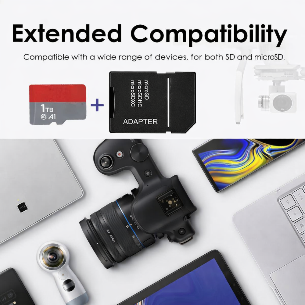 1TB vysokorychlostní micro SD karta pro rychlé ukládání dat
