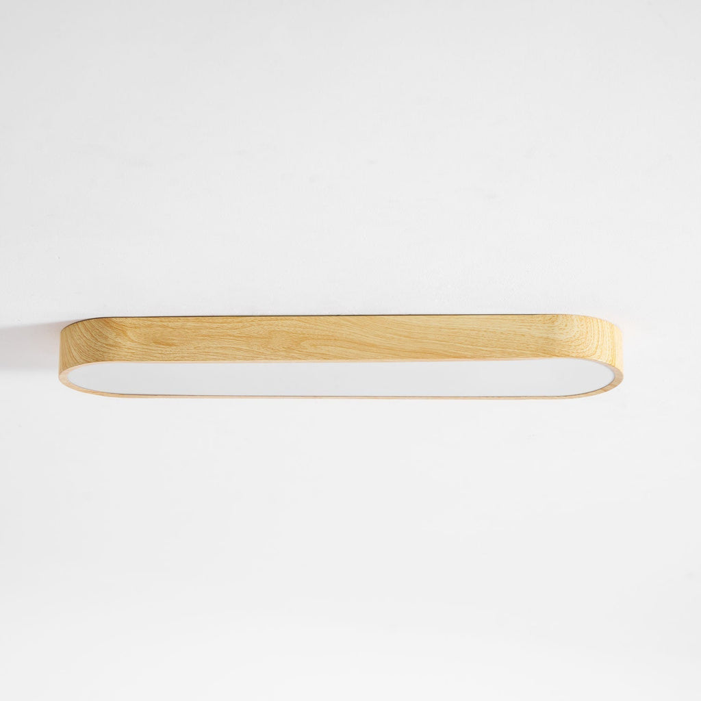 Luz de techo LED con acabado en metal blanco imitación madera, montaje empotrado, 3000K 4000K 6000K