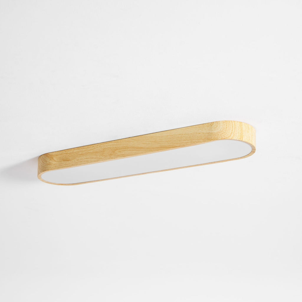 Luz de techo LED con acabado en metal blanco imitación madera, montaje empotrado, 3000K 4000K 6000K