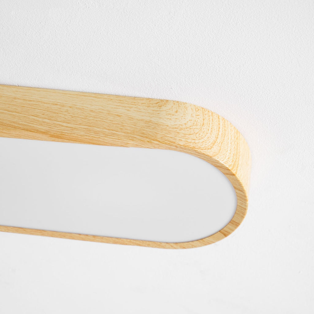 Luz de techo LED con acabado en metal blanco imitación madera, montaje empotrado, 3000K 4000K 6000K