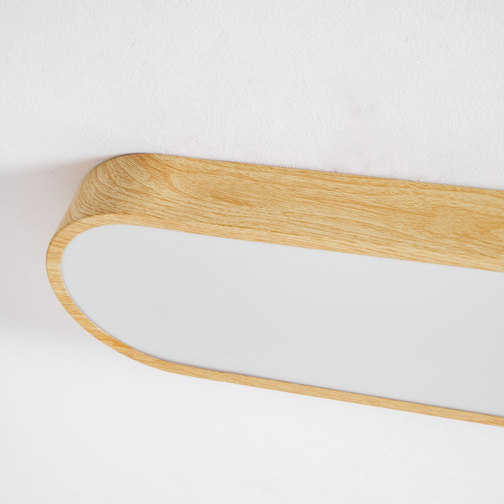 Luz de techo LED con acabado en metal blanco imitación madera, montaje empotrado, 3000K 4000K 6000K