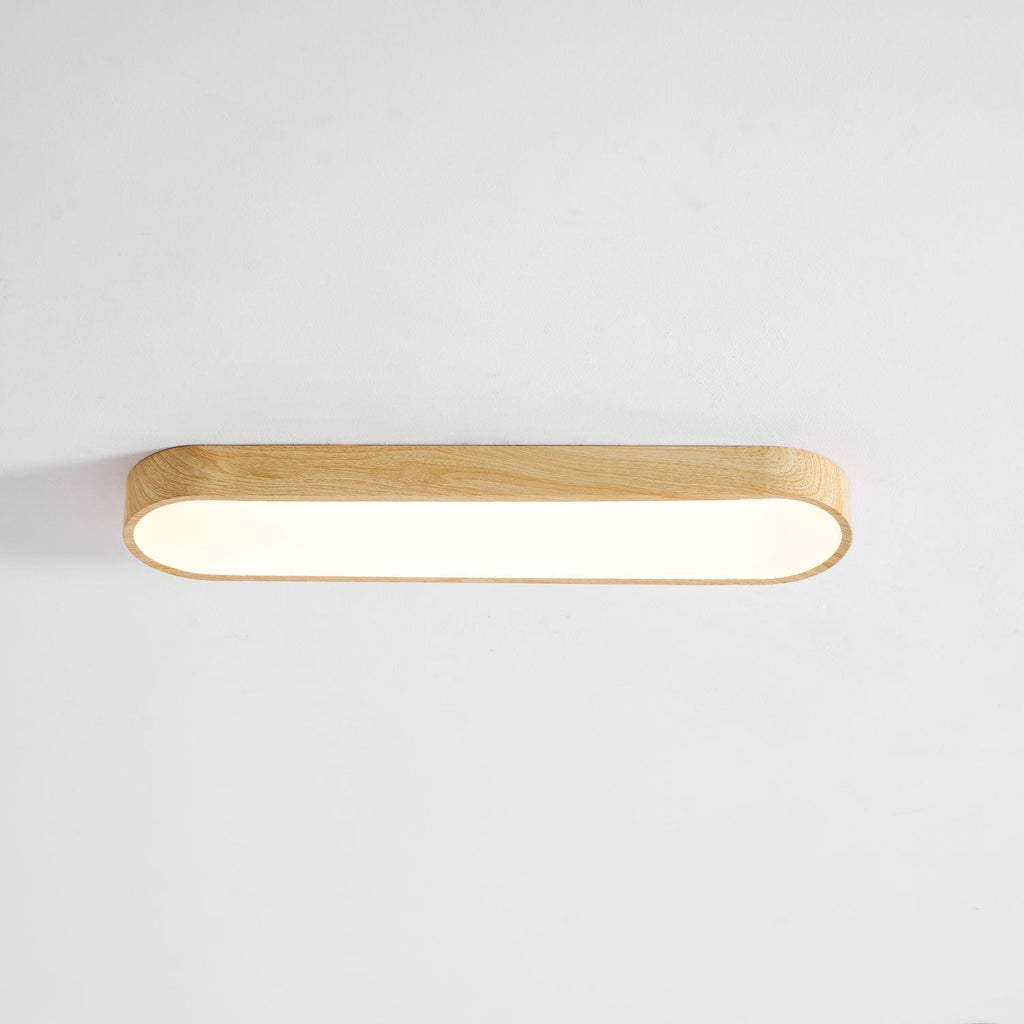 Luz de techo LED con acabado en metal blanco imitación madera, montaje empotrado, 3000K 4000K 6000K