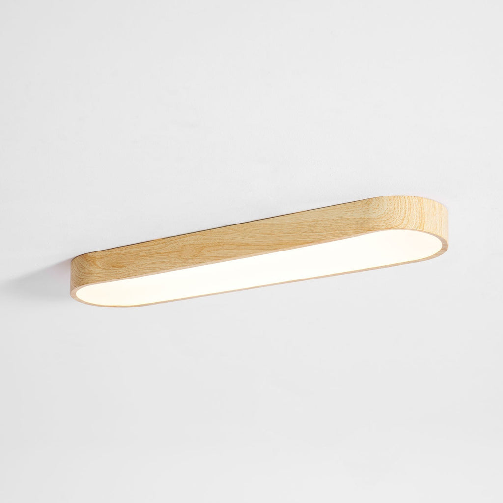 Luz de techo LED con acabado en metal blanco imitación madera, montaje empotrado, 3000K 4000K 6000K