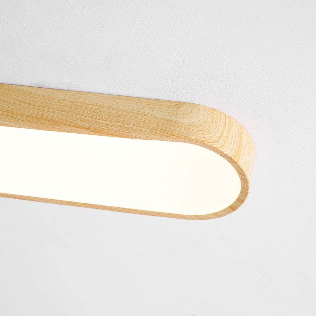 Luz de techo LED con acabado en metal blanco imitación madera, montaje empotrado, 3000K 4000K 6000K