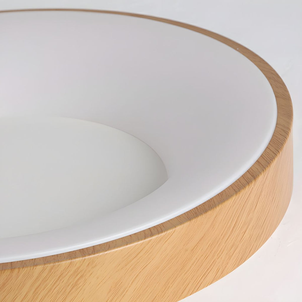 Luz de techo LED con acabado en metal blanco imitación madera, montaje empotrado, 3000K 4000K 6000K