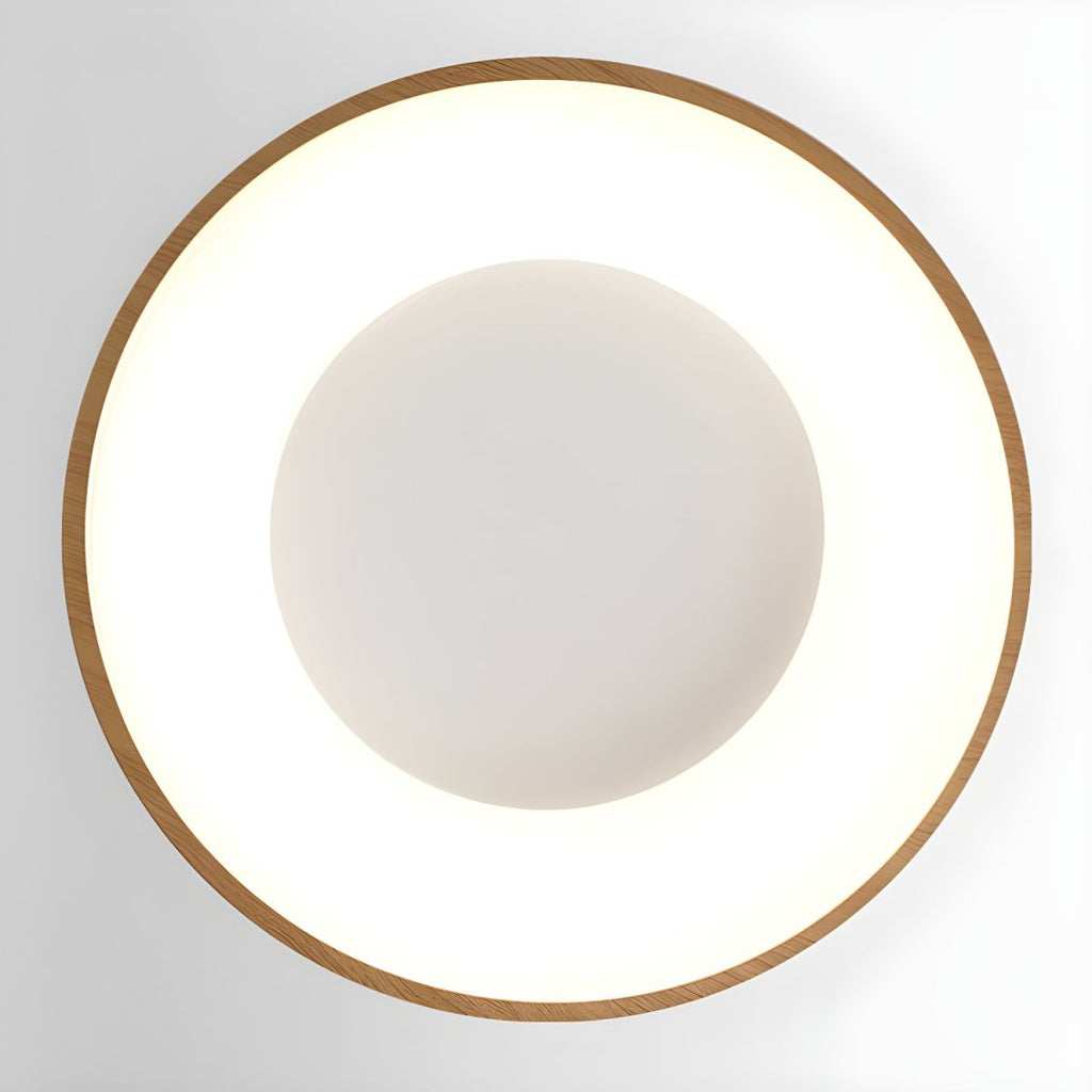 Luz de techo LED con acabado en metal blanco imitación madera, montaje empotrado, 3000K 4000K 6000K