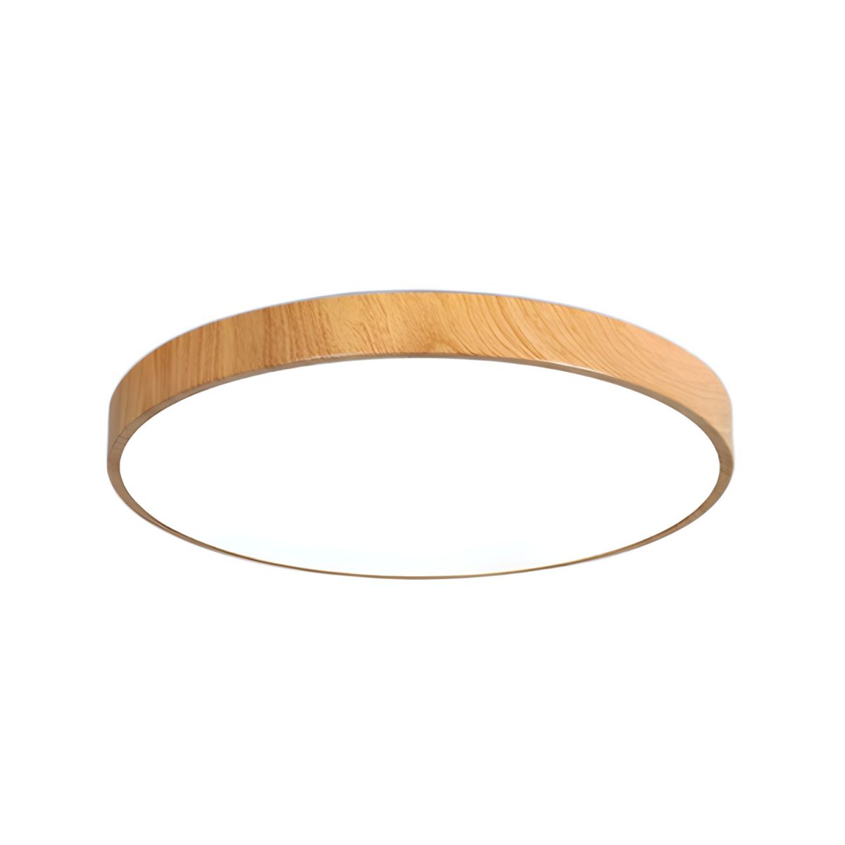 Luz de techo LED con acabado en metal blanco imitación madera, montaje empotrado, 3000K 4000K 6000K