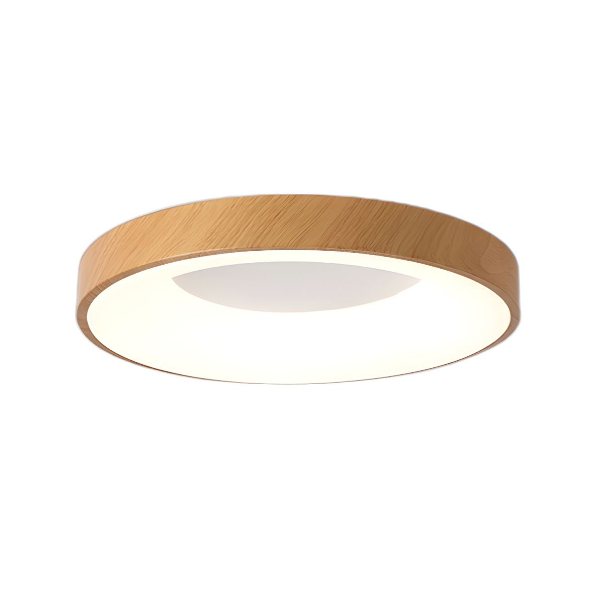 Luz de techo LED con acabado en metal blanco imitación madera, montaje empotrado, 3000K 4000K 6000K