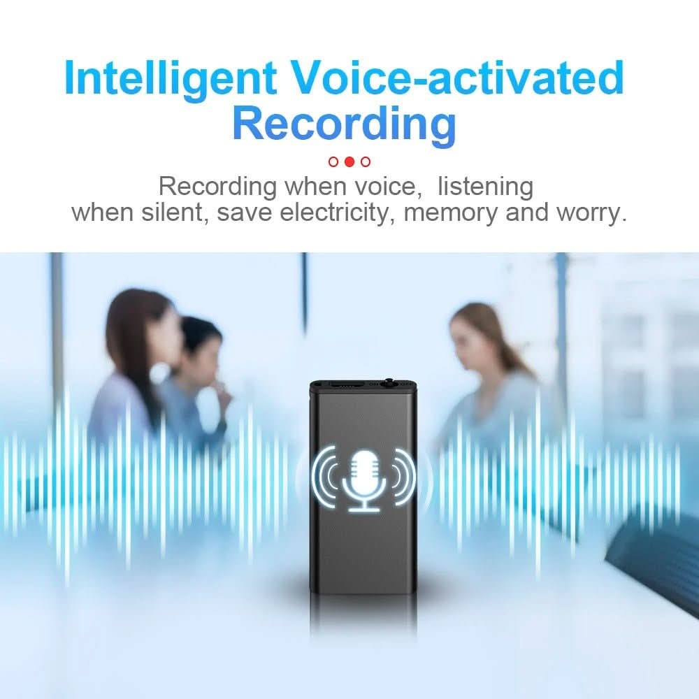 VocalLite Mini Ultraleichtes Diktiergerät mit Sprachaktivierung und 32 GB Speicher