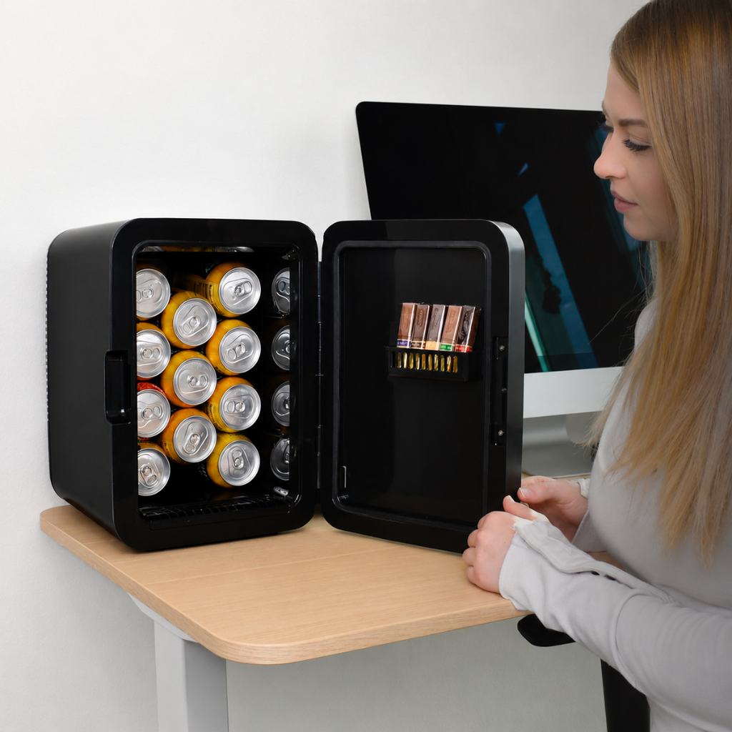 Portable Mini Fridge For Drinks And Snacks Compact Refrigerator