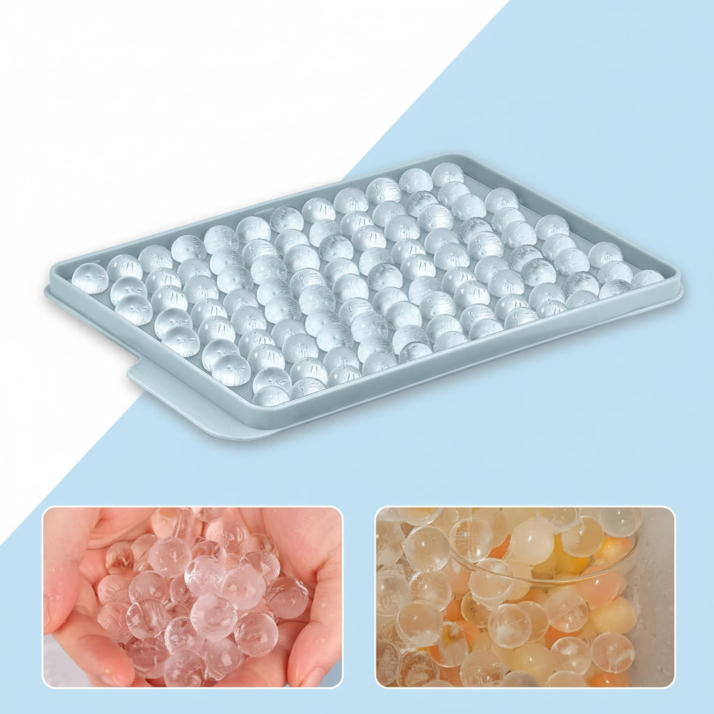 Mini Silicone Ice Ball Tray For Bottles With Lid Compact