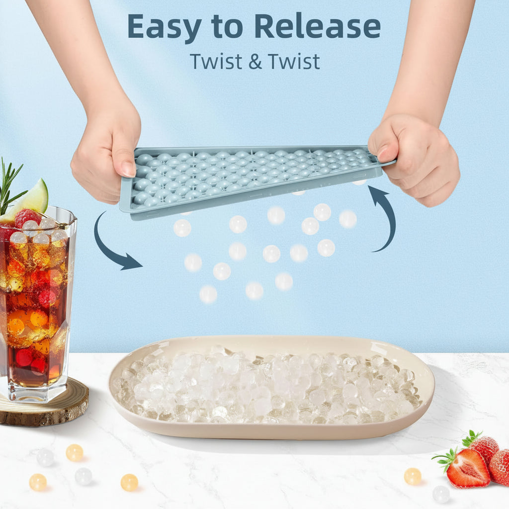 Mini Silicone Ice Ball Tray For Bottles With Lid Compact