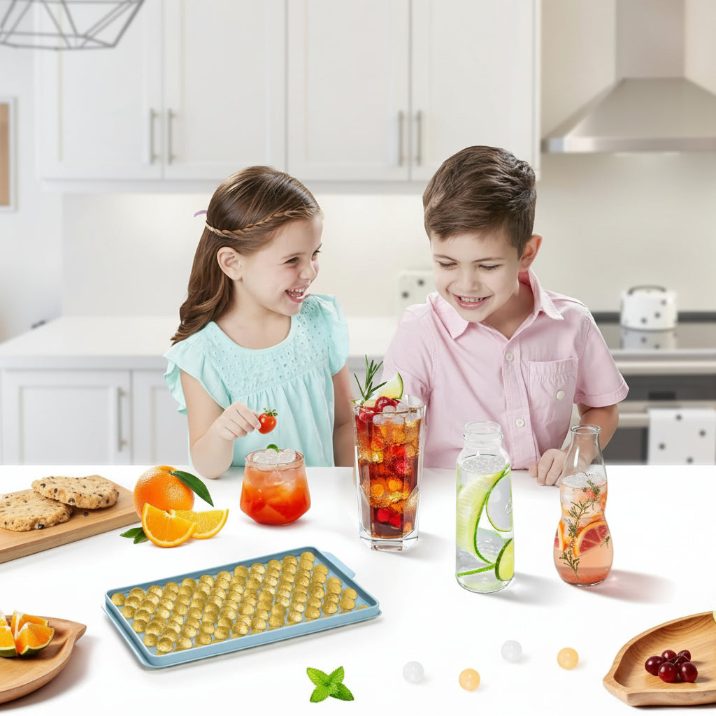 Mini Silicone Ice Ball Tray For Bottles With Lid Compact