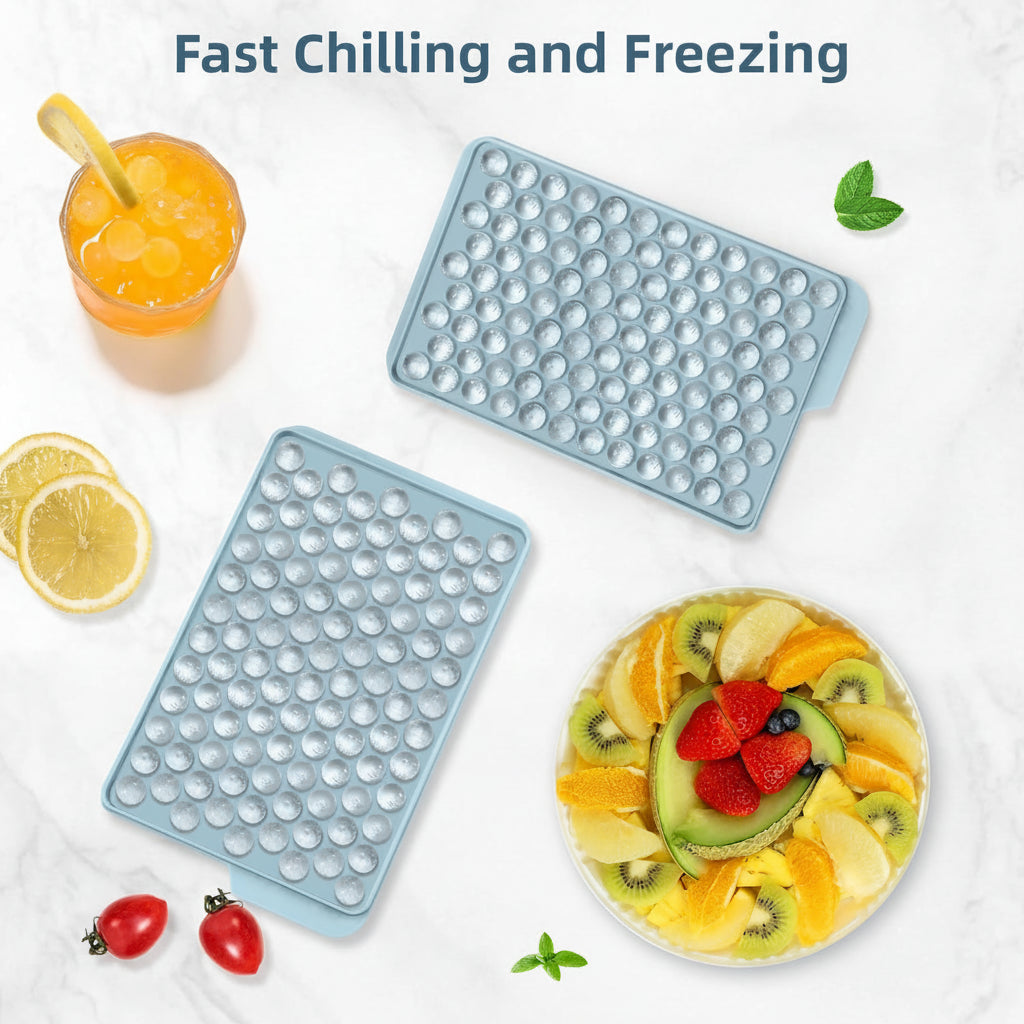Mini Silicone Ice Ball Tray For Bottles With Lid Compact
