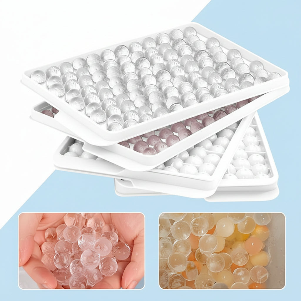 Mini Silicone Ice Ball Tray For Bottles With Lid Compact