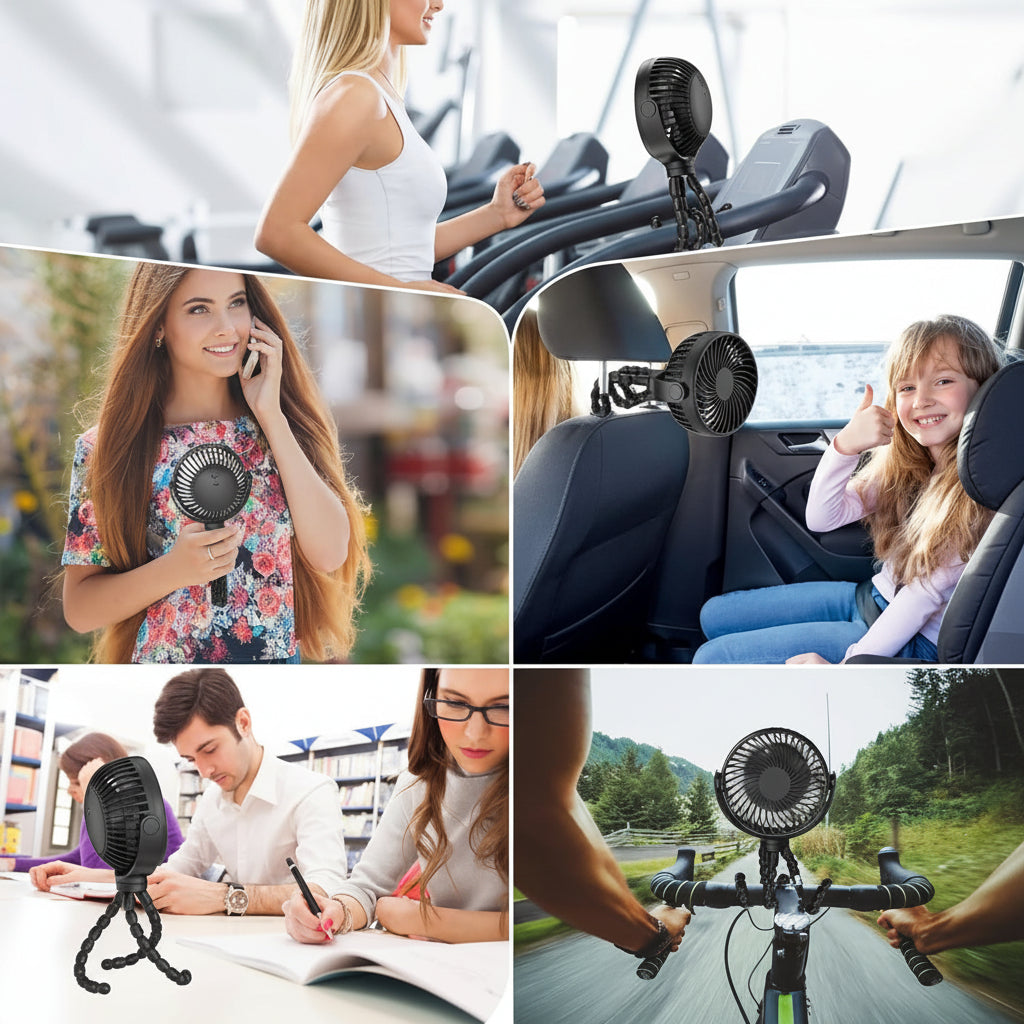 Battery Operated Clip On Stroller Fan For Portable Cooling