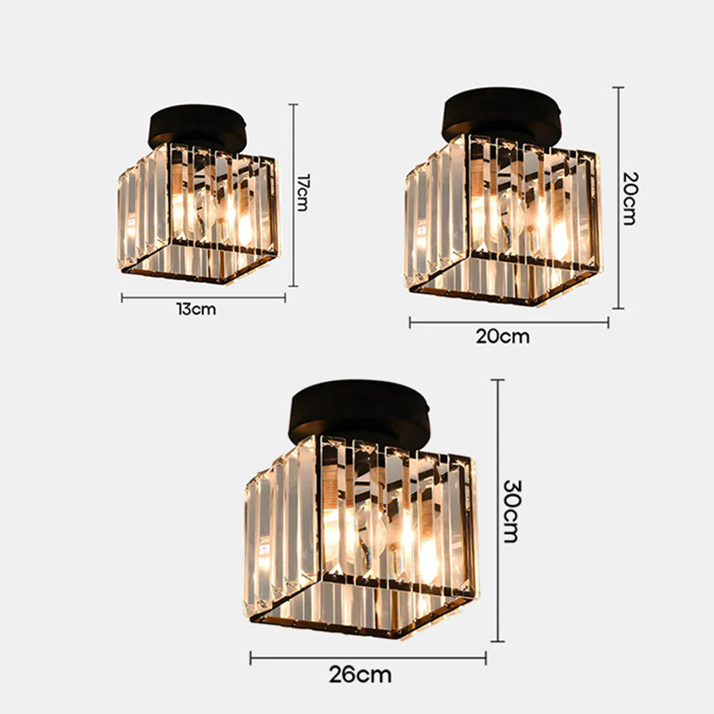 Crystal Ceiling Light E27, Surface Mounted, Modern Hall and Living Room