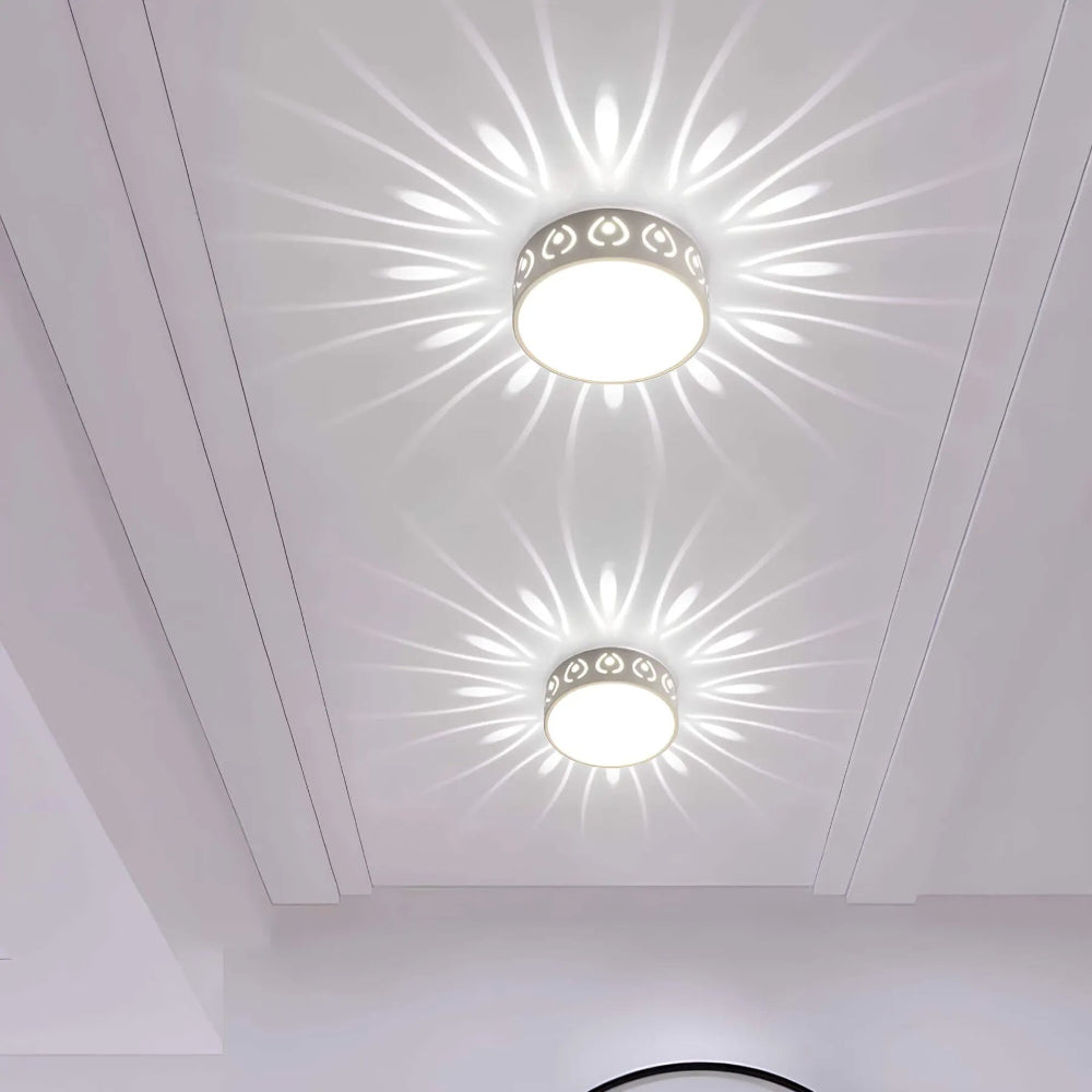 LED Ceiling Light With Clear Crystal Accents For Hallways
