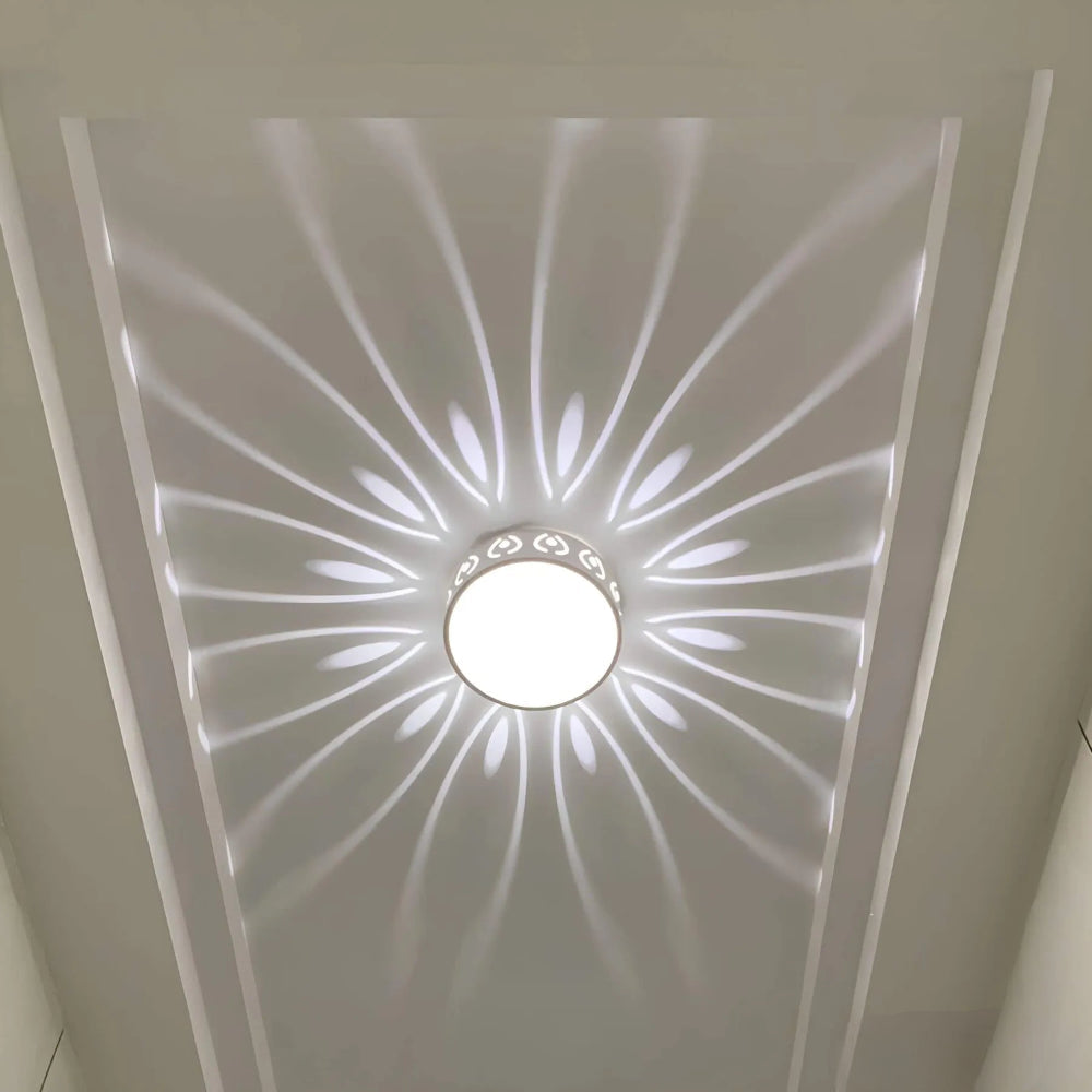 LED Ceiling Light With Clear Crystal Accents For Hallways
