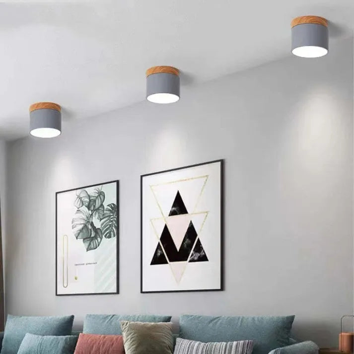 Virel Nordic LED-Deckenleuchte Minimalistisches zylindrisches Leuchtmittel | Snurv