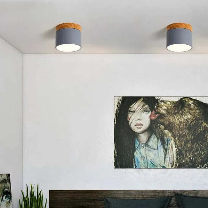 Virel Nordic LED-Deckenleuchte Minimalistisches zylindrisches Leuchtmittel | Snurv