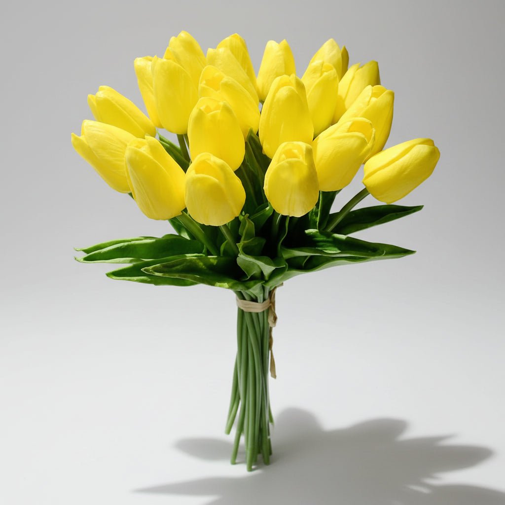 Bouquet di tulipani real-touch con steli in PU per la Festa della Mamma