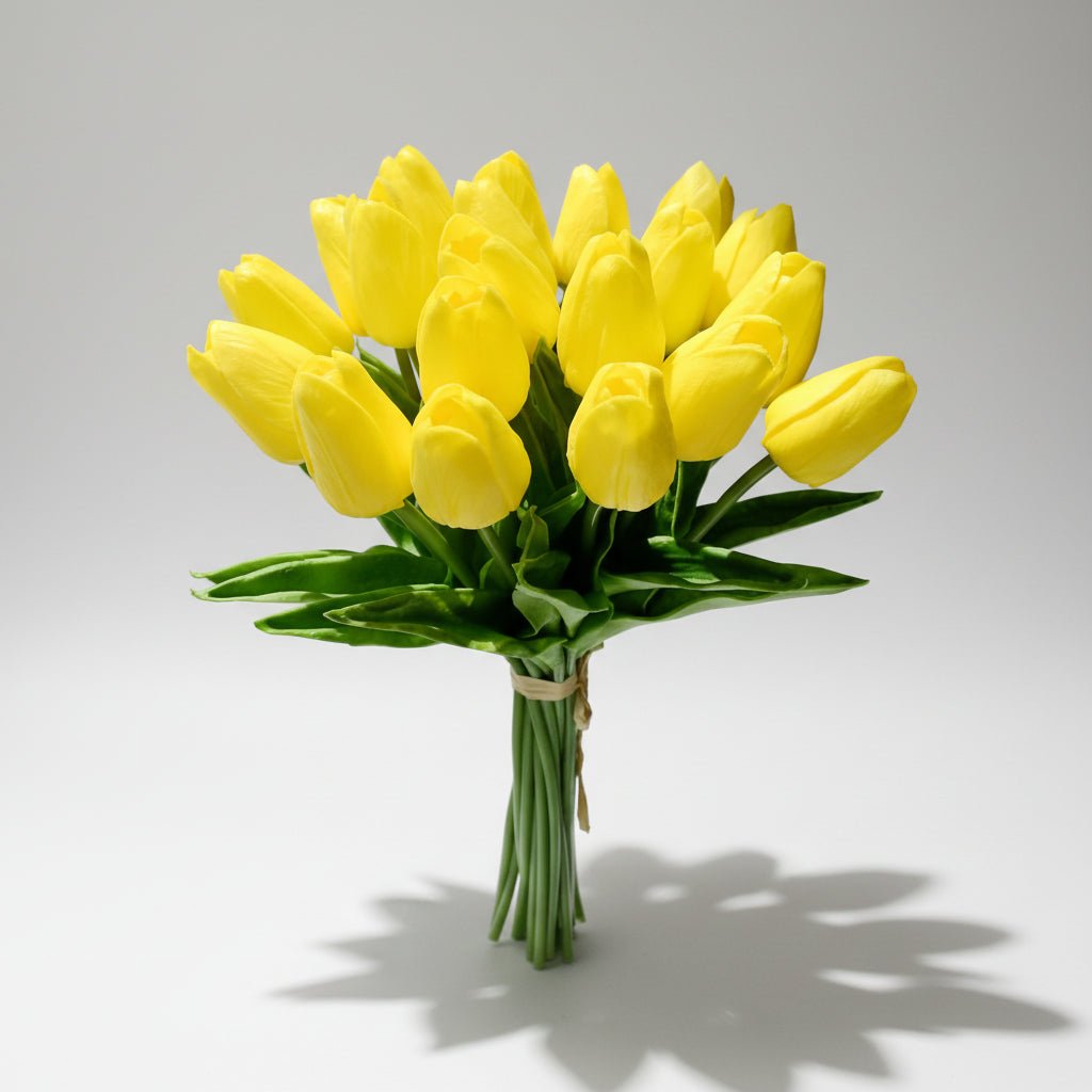 Bouquet di tulipani real-touch con steli in PU per la Festa della Mamma