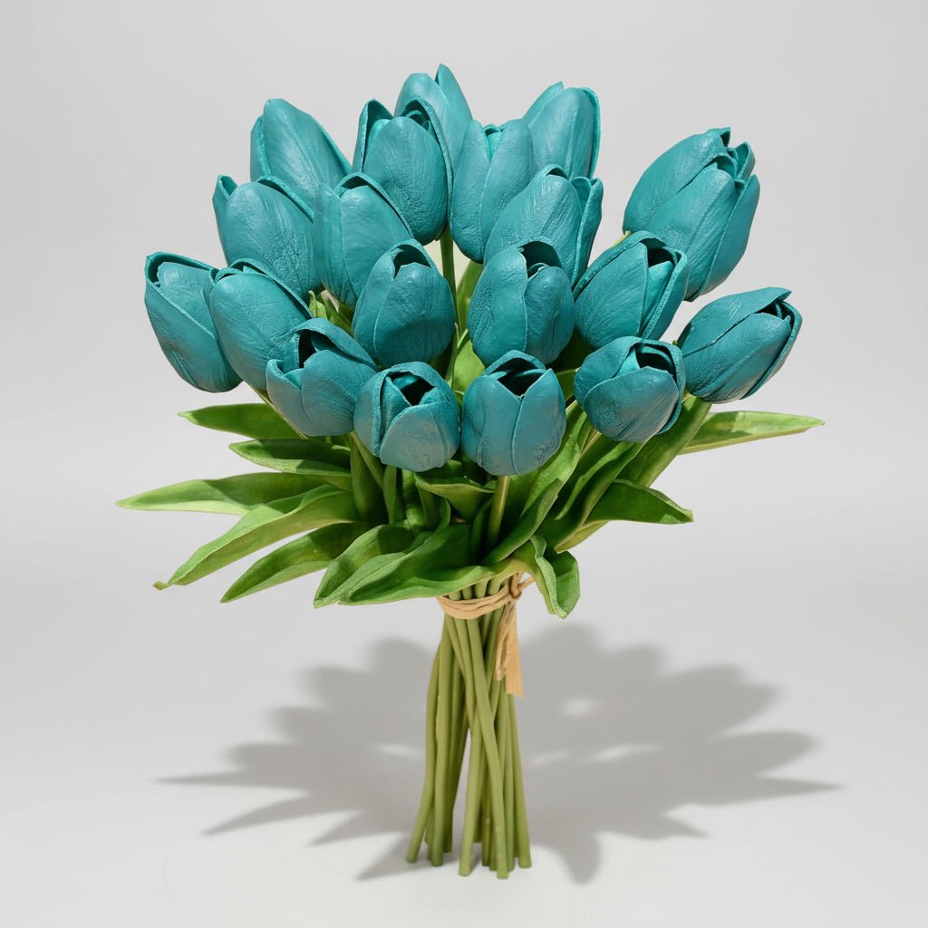 Bouquet di tulipani real-touch con steli in PU per la Festa della Mamma