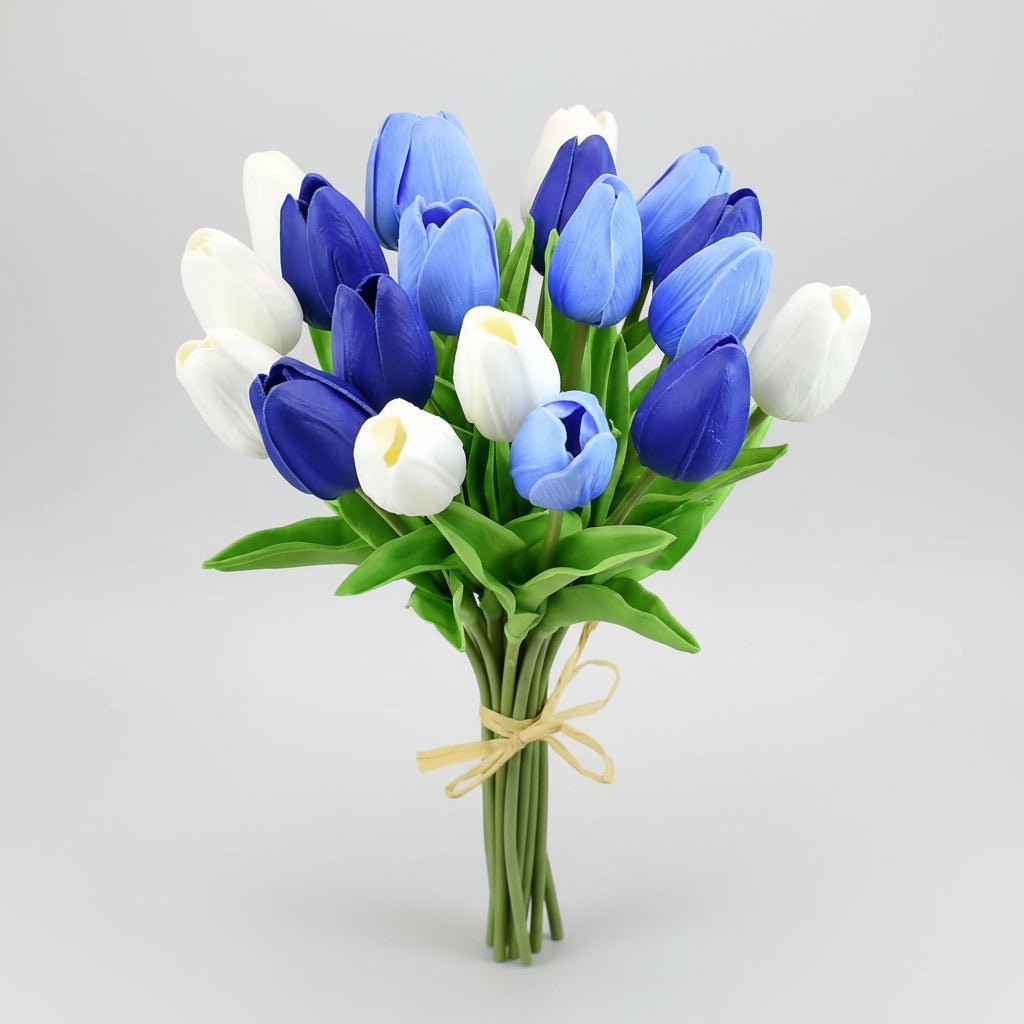 Bouquet di tulipani real-touch con steli in PU per la Festa della Mamma