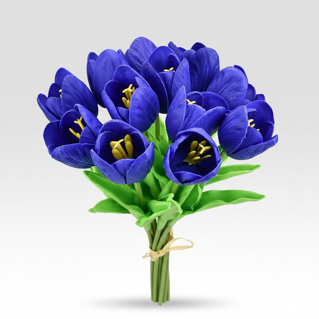 Bouquet di tulipani real-touch con steli in PU per la Festa della Mamma