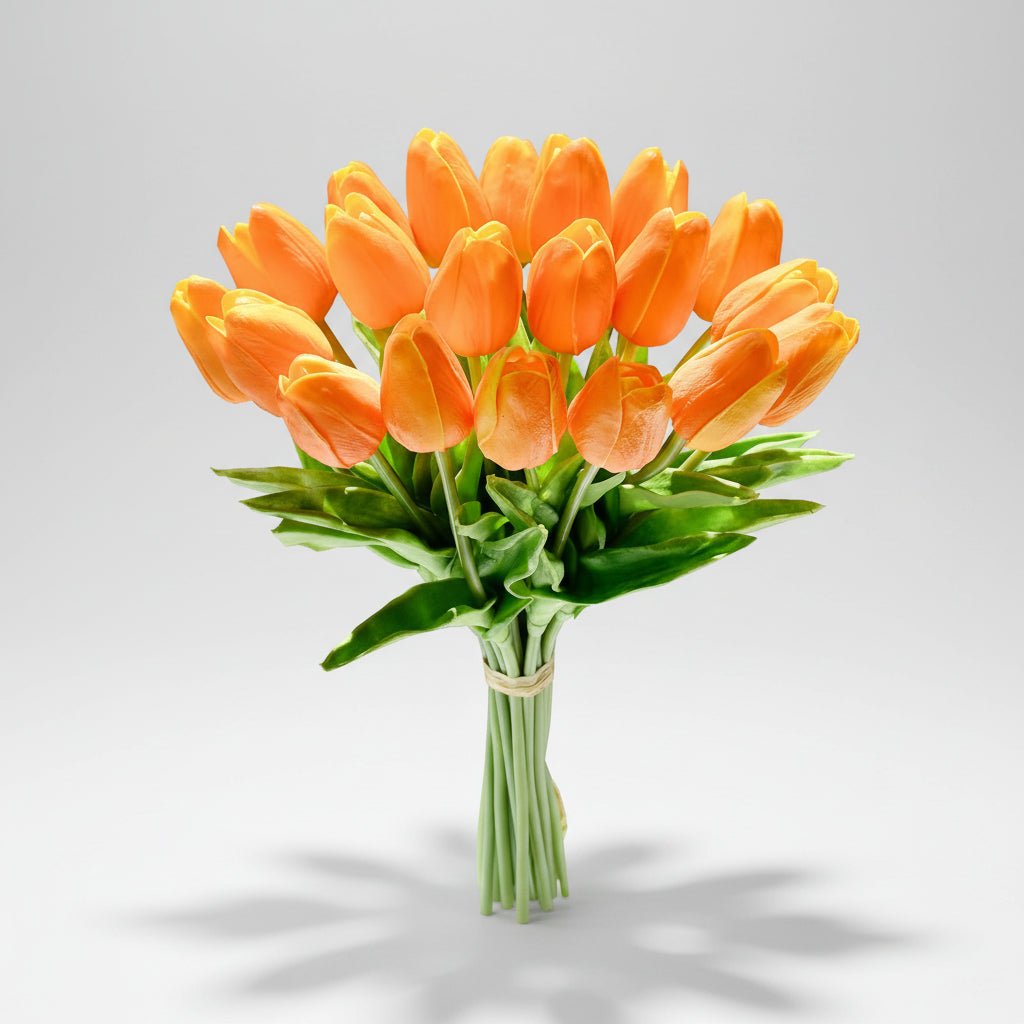 Bouquet di tulipani real-touch con steli in PU per la Festa della Mamma