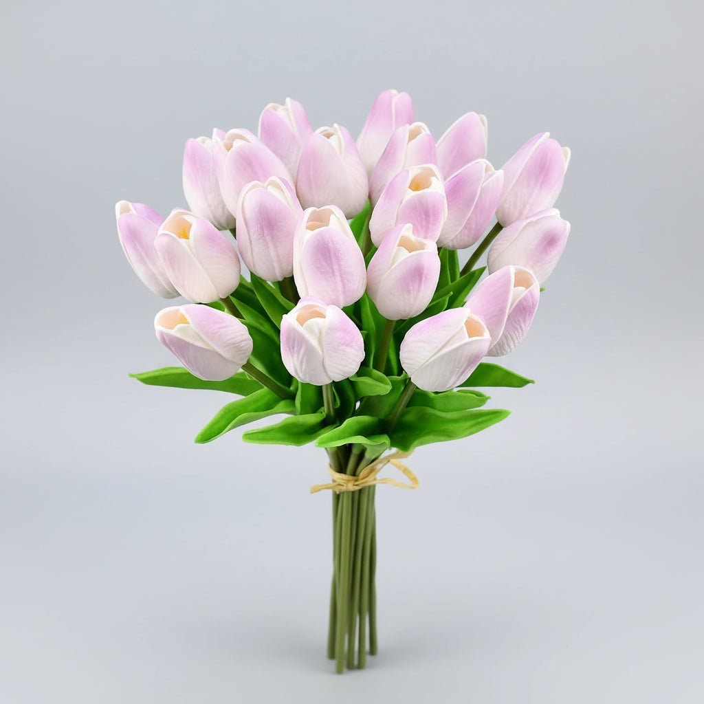 Bouquet di tulipani real-touch con steli in PU per la Festa della Mamma