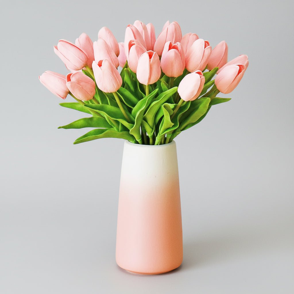 Bouquet di tulipani real-touch con steli in PU per la Festa della Mamma