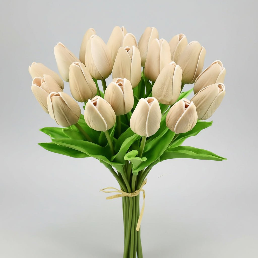 Bouquet di tulipani real-touch con steli in PU per la Festa della Mamma