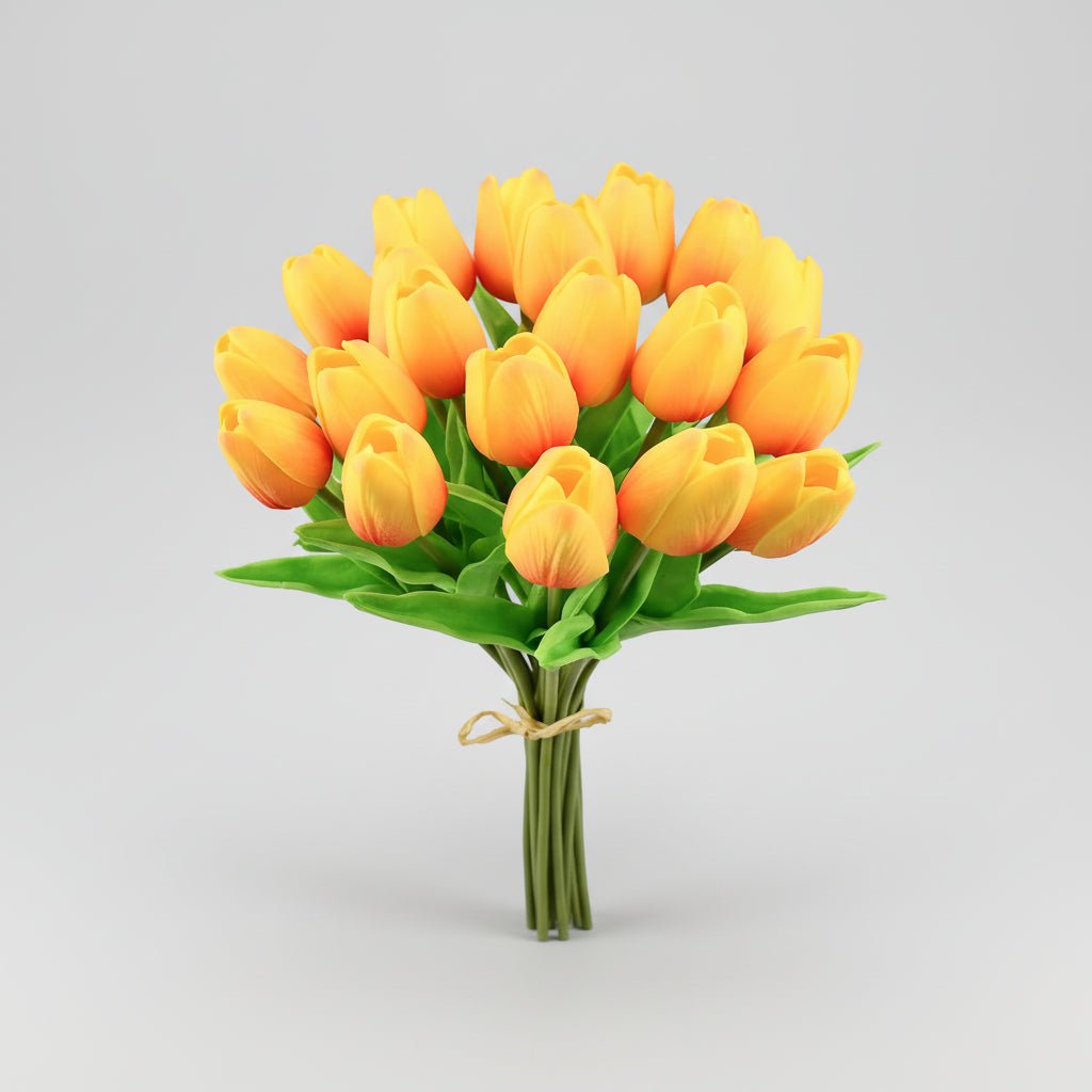 Bouquet di tulipani real-touch con steli in PU per la Festa della Mamma