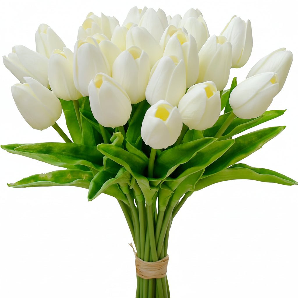 Bouquet di tulipani real-touch con steli in PU per la Festa della Mamma