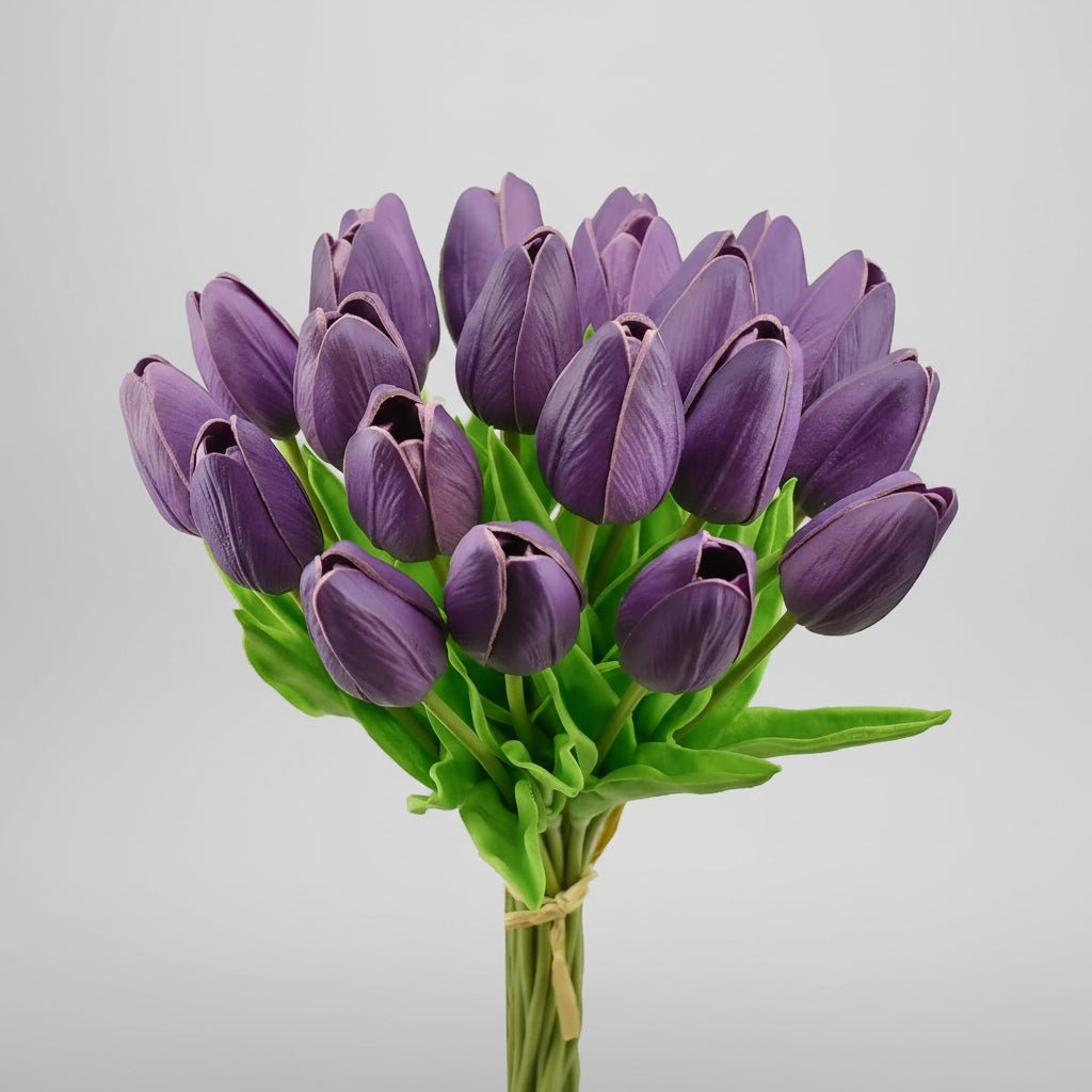 Bouquet di tulipani real-touch con steli in PU per la Festa della Mamma