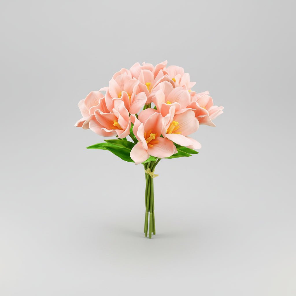 Bouquet di tulipani real-touch con steli in PU per la Festa della Mamma